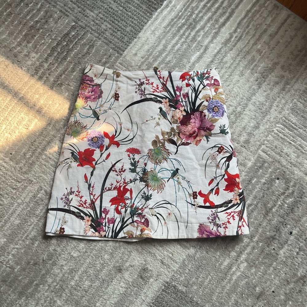 River Island Floral Print Mini Skirt